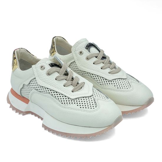 Кроссовки NILA NILA белые кожаные - фото 7, NO5813 NIL BIANCO