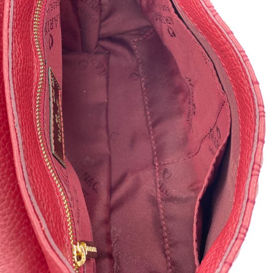 Сумка Marina Creazioni бордовая кожаная - фото 5, B5608 MC BORDO