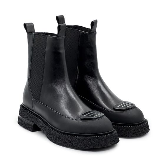 Ботинки челси Francesco Valeri черные кожаные на меху - фото 8, TU42 FV