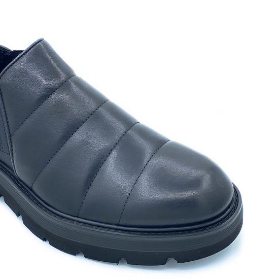 Ботинки Giampieronicola черные кожаные МЕХ - фото 6, E41113 GPN