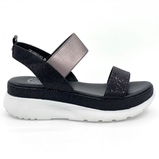 Сандалии Santini серебряно-черные - фото 1, 