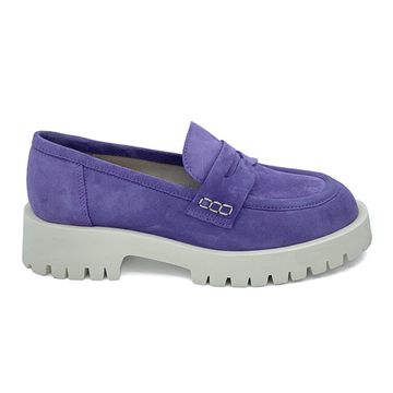 Лоферы MIMMU замшевые лиловые - фото 1, E007E9 MIM LILLA