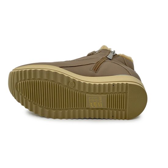 Ботинки KELTON бежевые кожаные на меху - фото 4, AI0124M KEL BEIGE