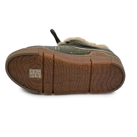 Кеды Lab Milano замша/кожа хаки/черные на меху - фото 4, 200A3351P LAB HAKI