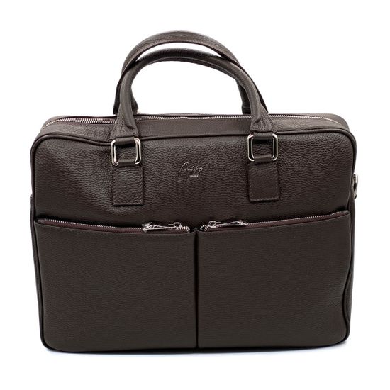 Портфель Renato Angi коричневый кожаный - фото 1, 