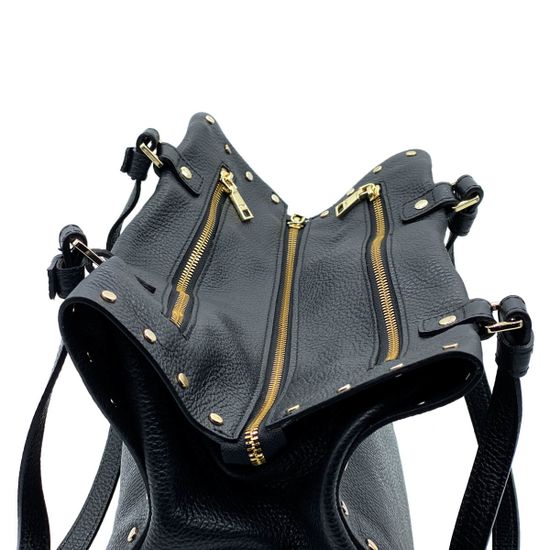 Сумка Ripani черная кожаная - фото 3, 