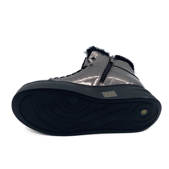 Ботинки Ilasio Renzoni серебряного цвета кожаные на меху - фото 4, 