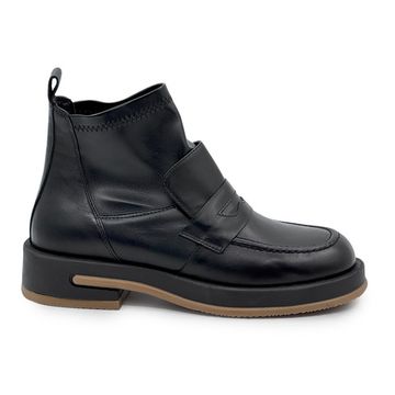 Ботинки Lab Milano черные кожаные демисезонные - фото 1, 4402 LAB NAPPA