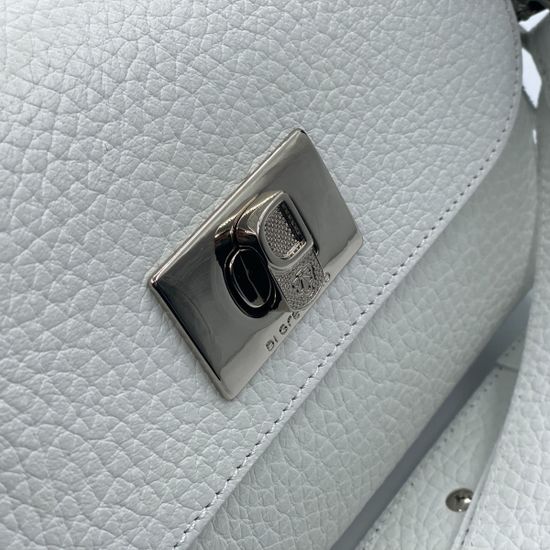 Сумка Di Gregorio белая кожаная - фото 4, 821 DG BIANCO