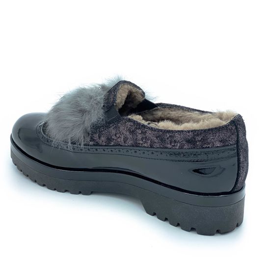 Полуботинки Marzetti черные наплак МЕХ - фото 3, 