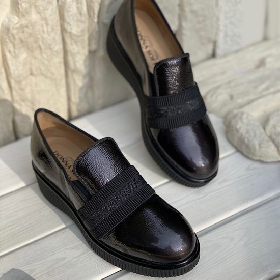 Полуботинки Donna Soft черные наплак демисезонные - фото 9, DS1241 DS FUMO