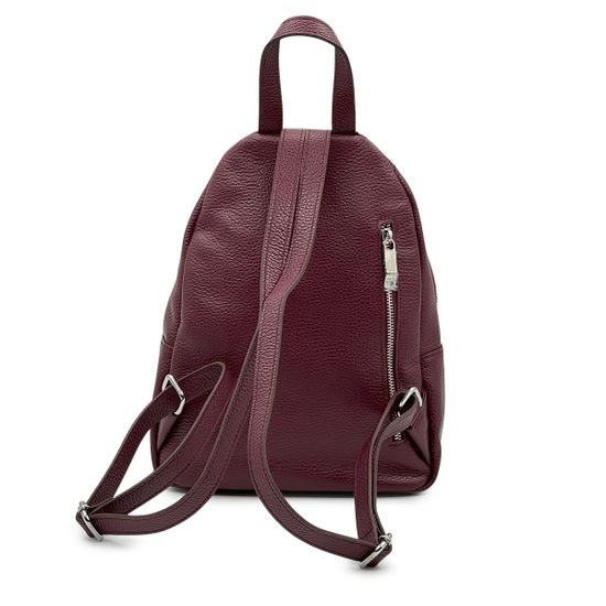 Сумка-рюкзак Renato Angi бордовая кожаная - фото 3, 3360401 RA BORDO