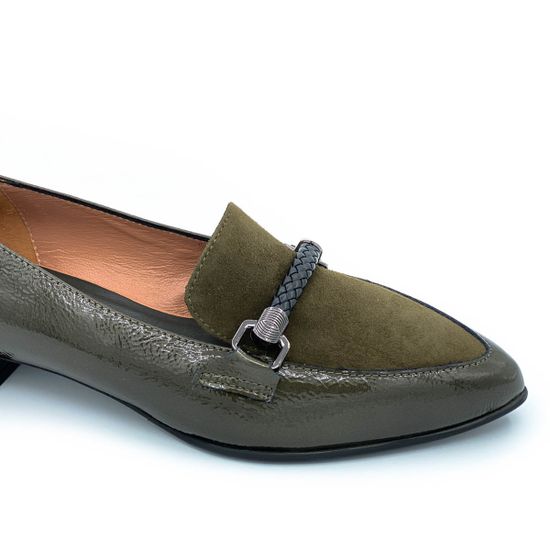 Туфли Mot CLe зеленые комбинация наплака и замши - фото 6, MOT1567 MOT