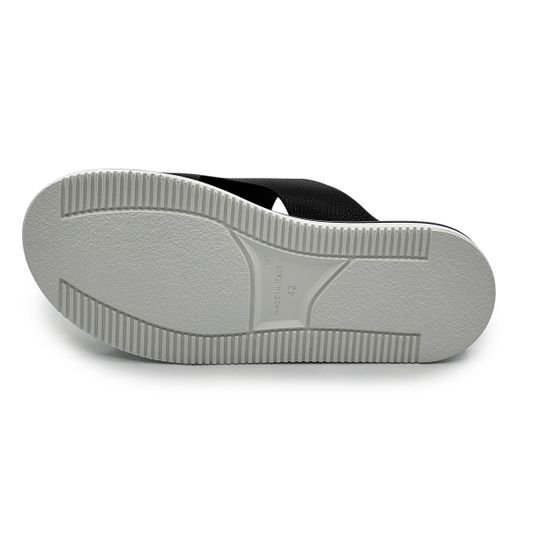 Шлепанцы GIAMPIERONICOLA черные кожаные на липучке - фото 4, A5772A GPN