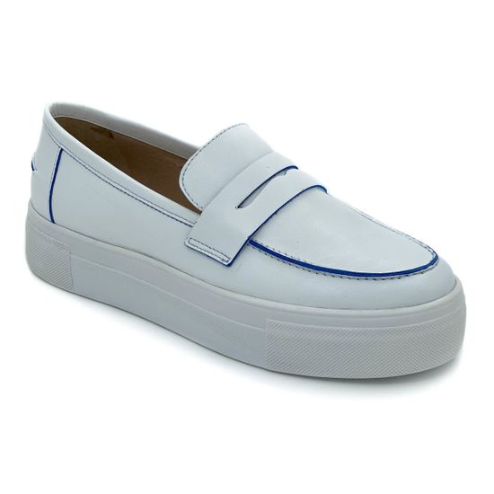 Лоферы Cover белые кожаные - фото 2, 1705802 COV