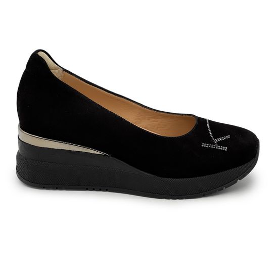 Туфли женские KELTON черные замшевые - фото 1, AL4102 KEL