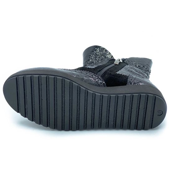 Ботинки Marzetti черные МЕХ комбинация замши и наплака - фото 4, 