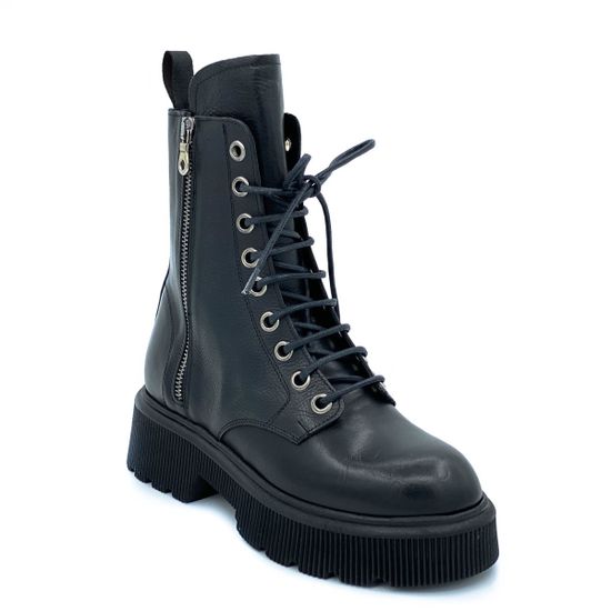 Ботинки Mimmu черные кожаные демисезонные - фото 2, M376M2 MIM NERO