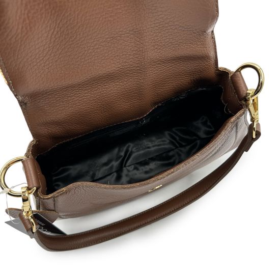 Сумка Di Gregorio коричневая кожаная - фото 6, 8944P DG BRUCIATO