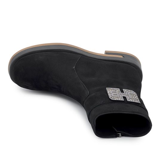 Ботинки Lab Milano черные замшевые на байке - фото 5, 4400 LAB CAMOSCIO