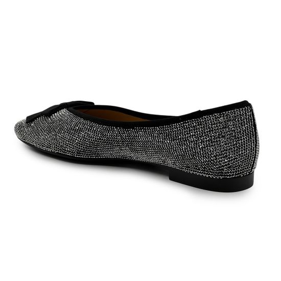 Балетки женские TUFFONI замшевые черные со стразами - фото 3, 3525027VL TUF