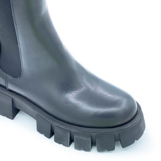 Ботинки челси Mimmu черные кожаные Байка - фото 6, M405M4 MIM NERO