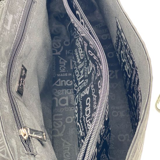 Сумка Renato Angi черная кожаная плетеная - фото 8, 