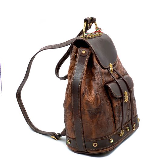 Рюкзак Marino Orlandi коричневый кожаный - фото 2, 
