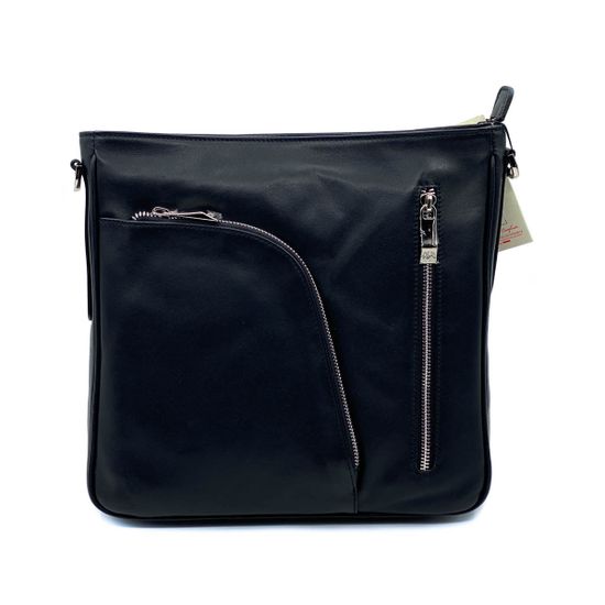 Сумка Renato Angi кросс-боди черная кожаная - фото 1, 