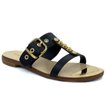 Шлепанцы Loretta Pettinari черные кожаные - фото 2, 4736 LP NAPPA