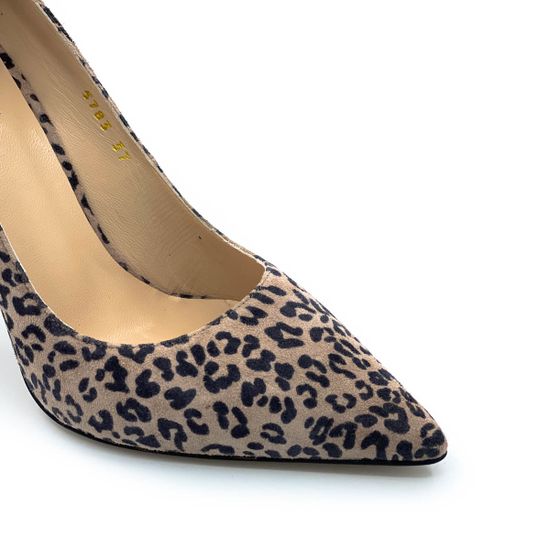 Туфли Cover  черно-коричневые замшевые Леопард - фото 6, 5783 COV LEO