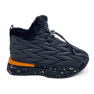 Кроссовки Nila Nila черные кожаные на меху - фото 1, NO6051 NIL NERO