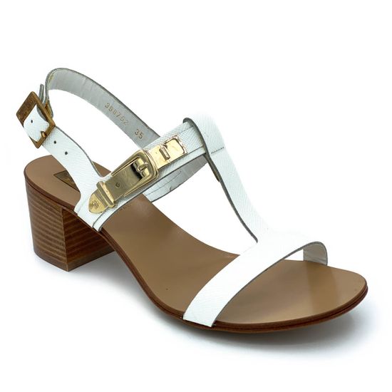 Босоножки Baldinini белые кожаные - фото 2, 