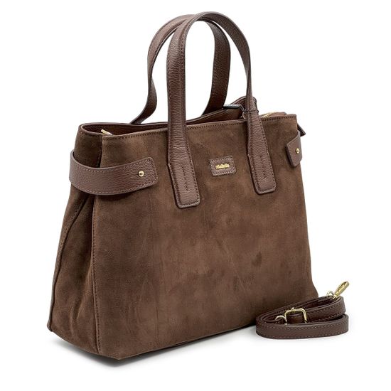 Сумка NILA&amp;NILA коричневая замша/кожа - фото 2, BNN7000 NIL TOBACCO