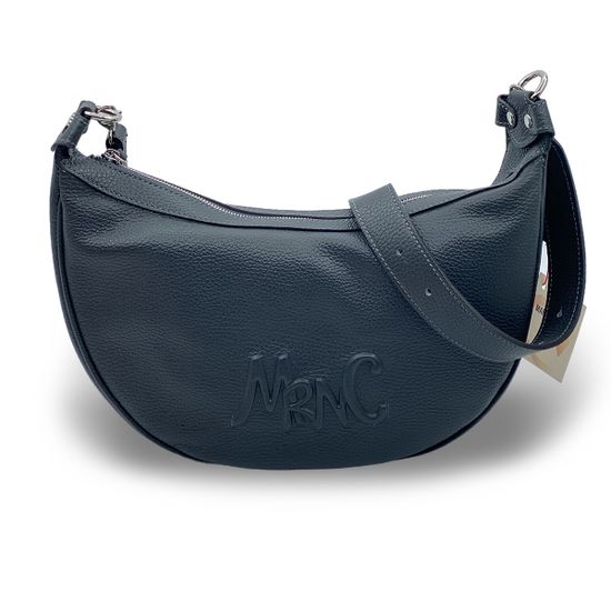 Сумочка-банан Marina Creazioni серая кожаная - фото 1, B5934 MC GRIGIO