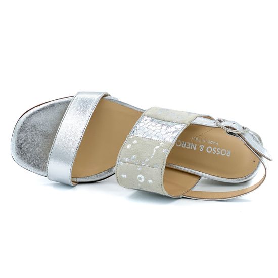 Босоножки Rosso Nero серебро - фото 5, 