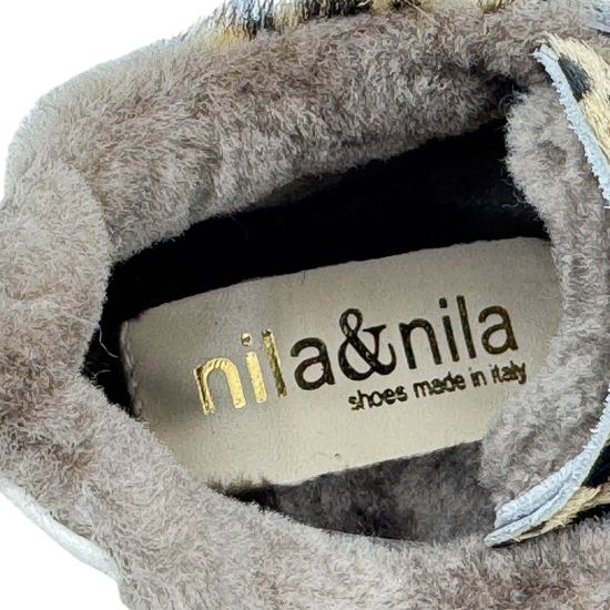Кеды NILA&amp;NILA леопардовые кожаные &quot;пони&quot; с мехом - фото 7, MAS121M NIL LEO