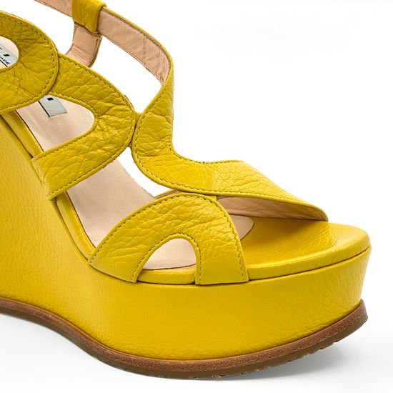 Босоножки Tiffi желтые кожаные - фото 6, 453/Z90G TI