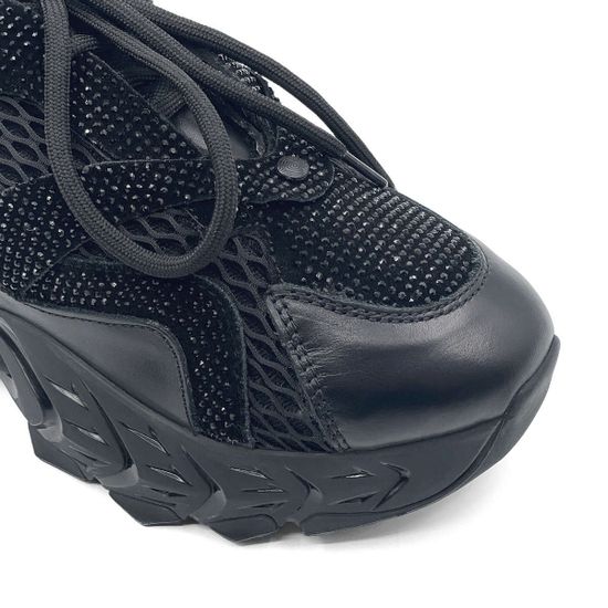 Кроссовки Nila Nila черные кожаные на меху - фото 6, ET119-006M NIL NERO