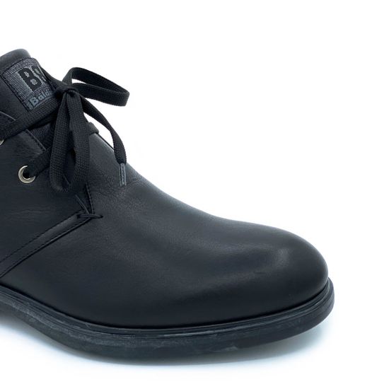 Ботинки Baldinini черные кожаные МЕХ - фото 5, 