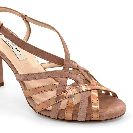 Босоножки Tiffi розовые замшево-кожаные - фото 6, 