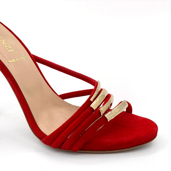 Босоножки Renzi красные замшевые - фото 6, 483001B RZ