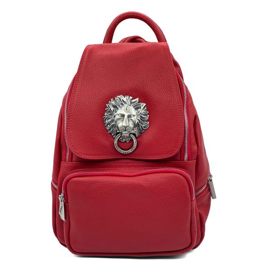 Сумка-рюкзак Renato Angi красная кожаная - фото 1, 