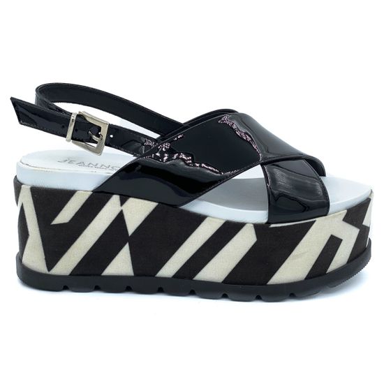 Босоножки Jeannot черные из лакированной кожи - фото 1, 