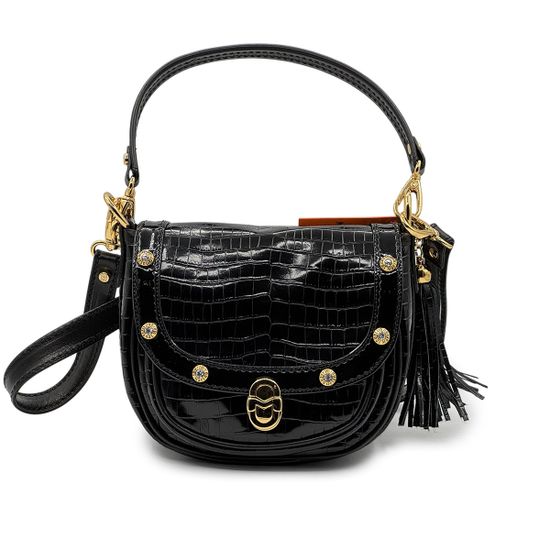 Сумка Кросс-боди Marino Orlandi черная кожаная - фото 1, 1720 MO NAPPA NERO