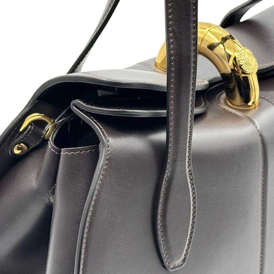 Сумка-саквояж Valentino Orlandi коричневая кожаная - фото 5, 7671 VO MORO