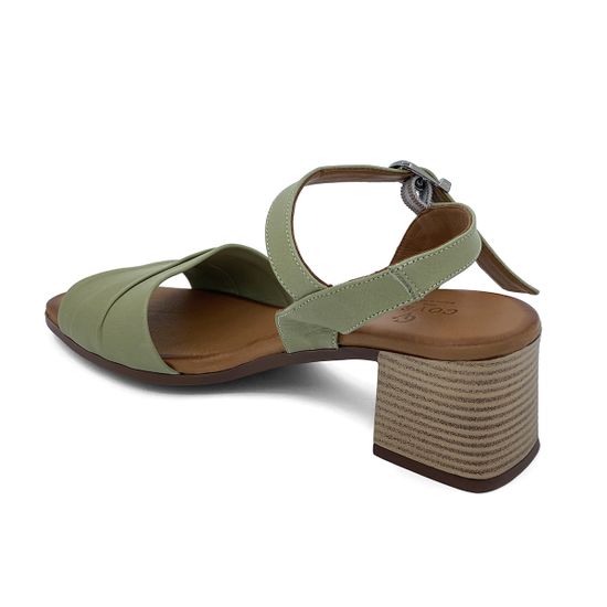 Босоножки CV COVER зеленые кожаные - фото 3, 268 463 COV AVOKADO