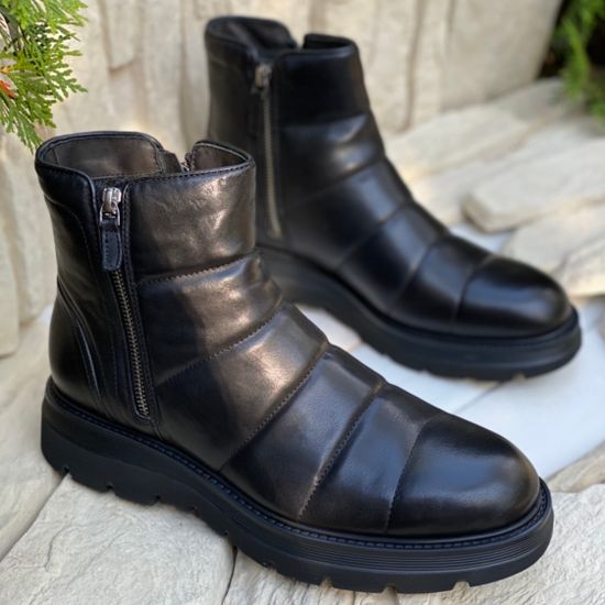 Ботинки Giampieronicola черные кожаные Байка - фото 8, 