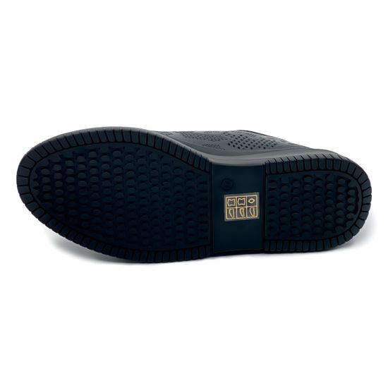 Кеды Lab Milano черные кожаные с перфорацией - фото 4, G352 543 LAB NERO