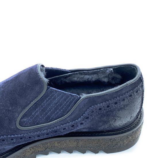 Ботинки Giampieronicola синие замшевые МЕХ - фото 5, 41104 GPN